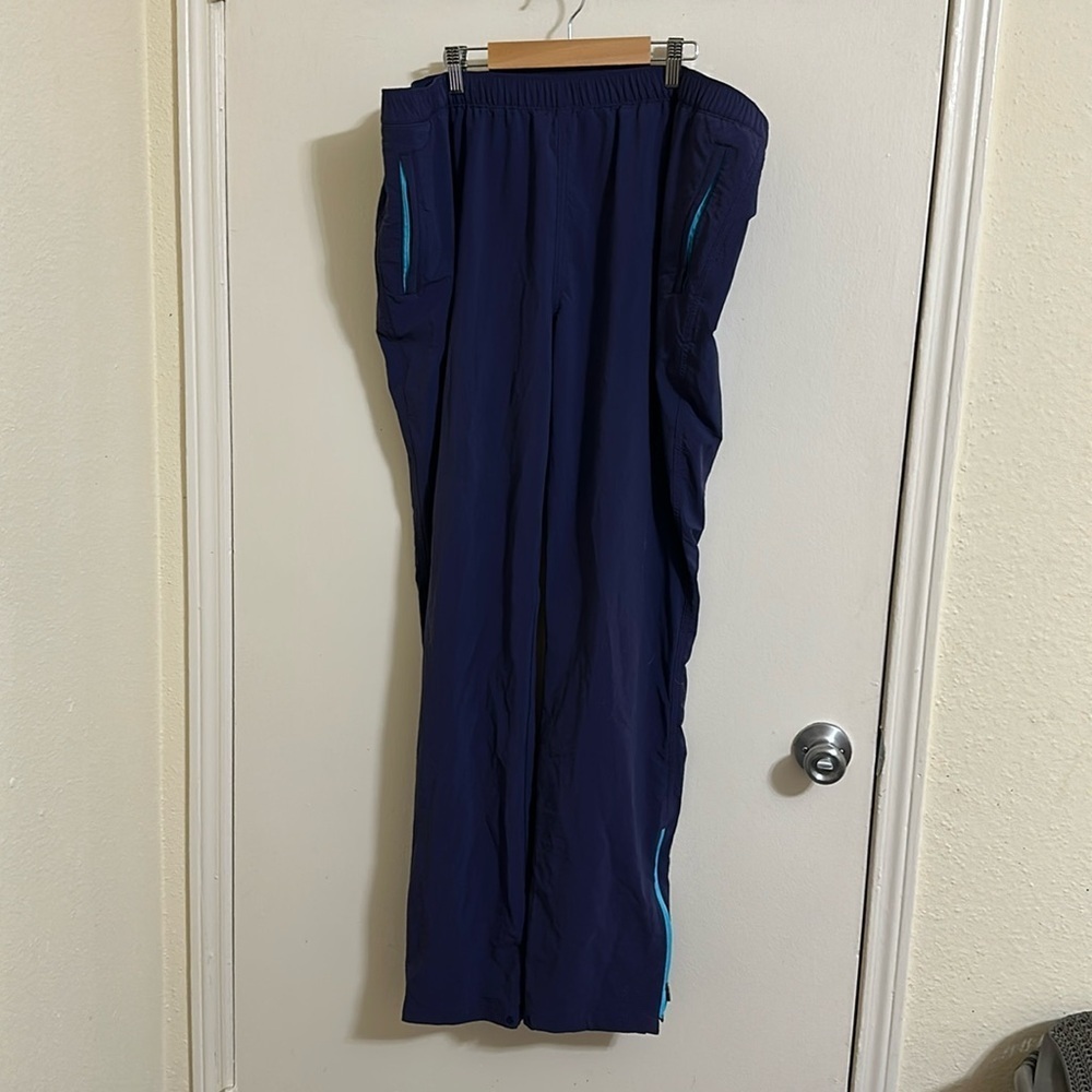 EUC Peter Millar Navy Purple Zip Track Pants/Joggers XXL